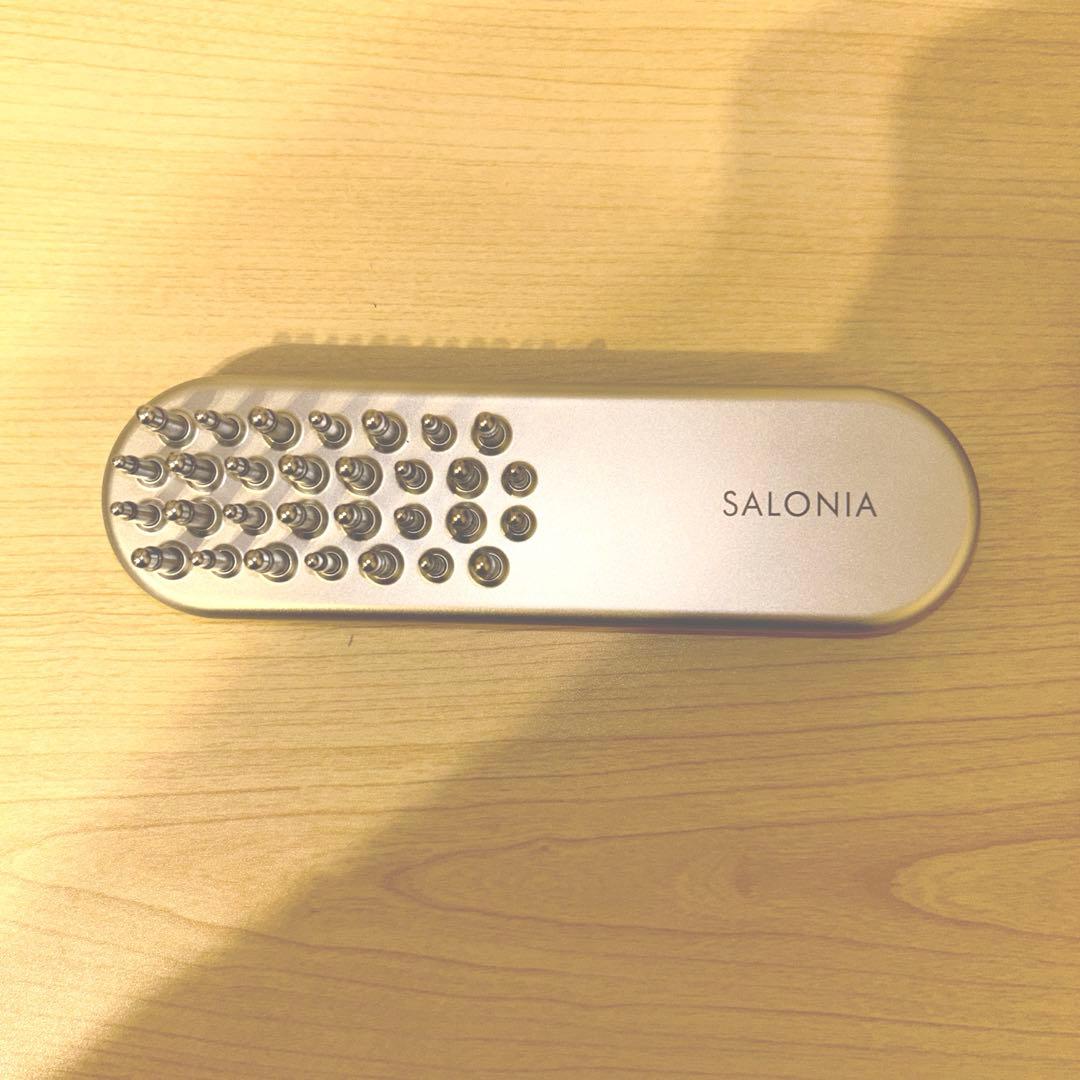 SALONIA 美顔器　 EMS LIFT ブラシ　シルバー 電気ブラシ