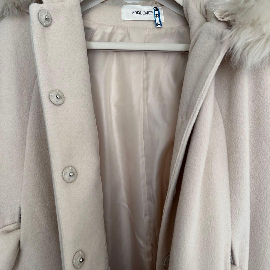 109  PARTY フードファーケープコート定価¥35,200