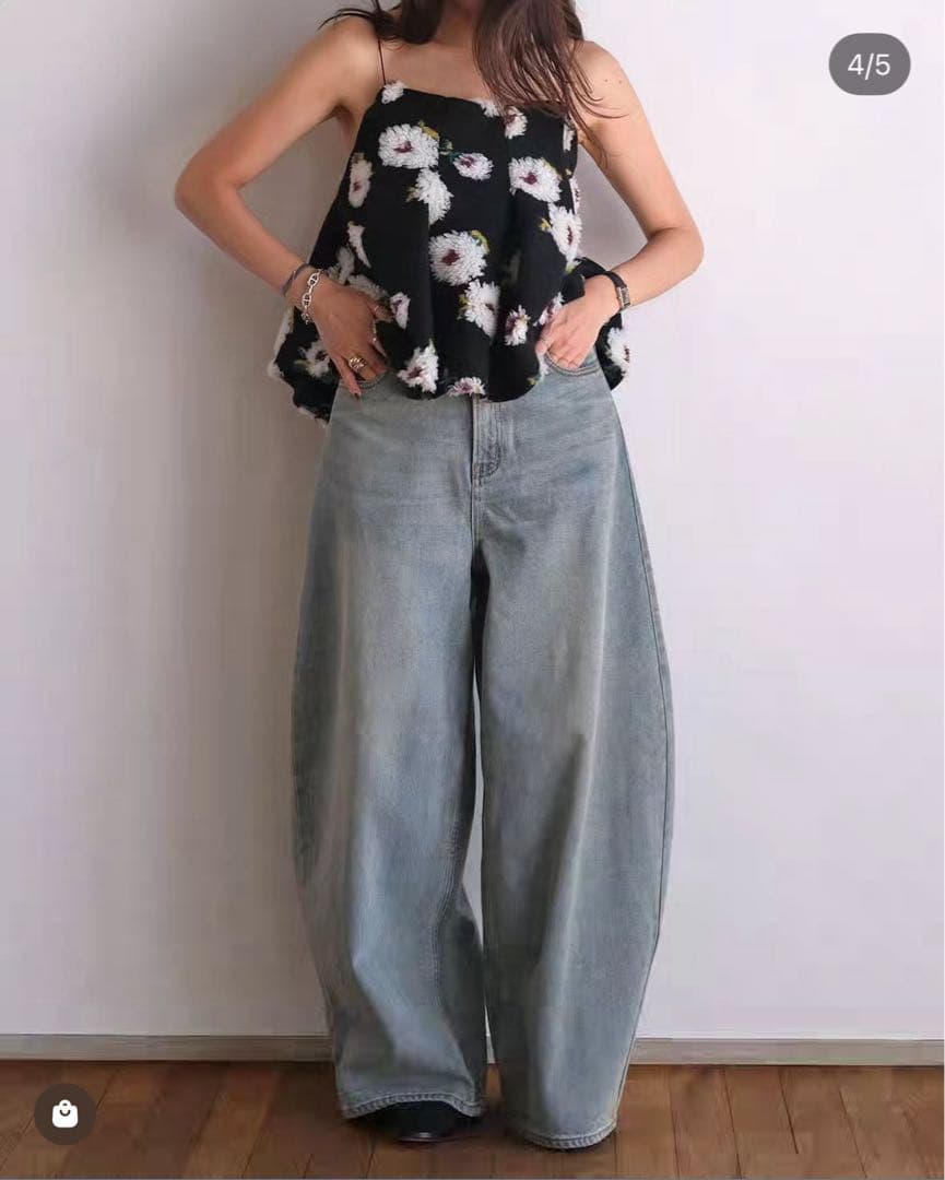 AKTE ボアキャミソール ブラック