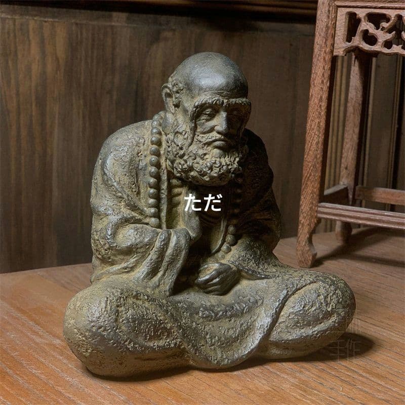 石像 仏教美術 仏像 達磨仏像 茶台禅意 鎮宅 置物 装飾品 工芸品