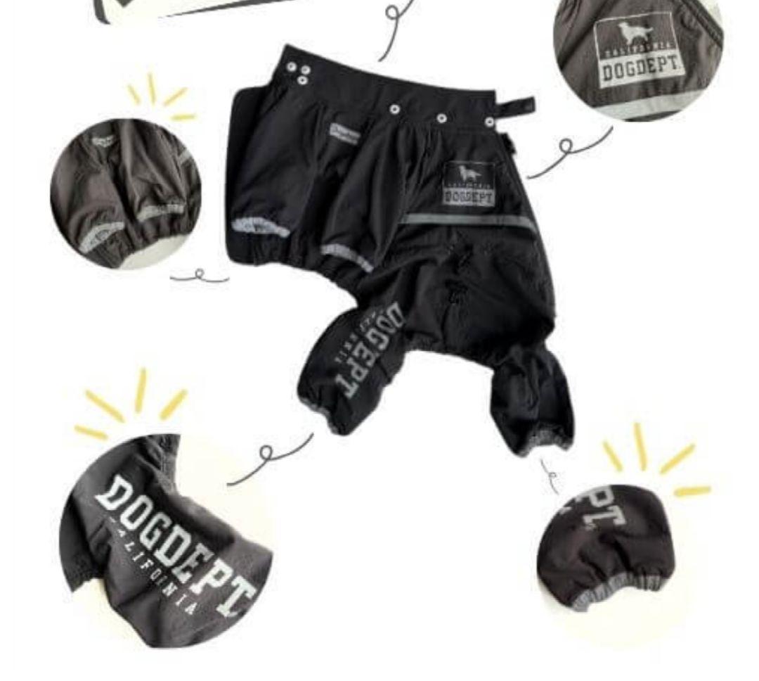 DOG DEPT グレー フード付き犬服 BLサイズ