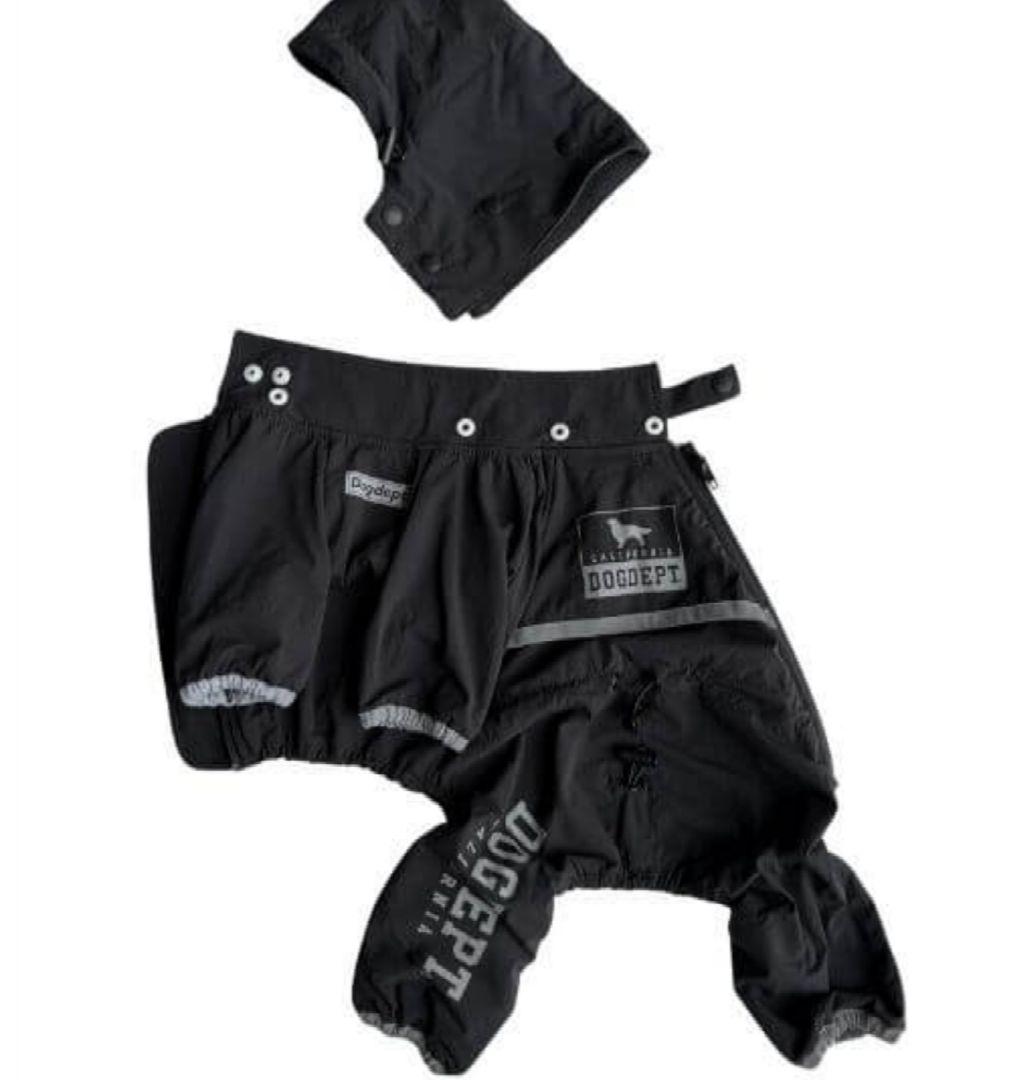 DOG DEPT グレー フード付き犬服 BLサイズ