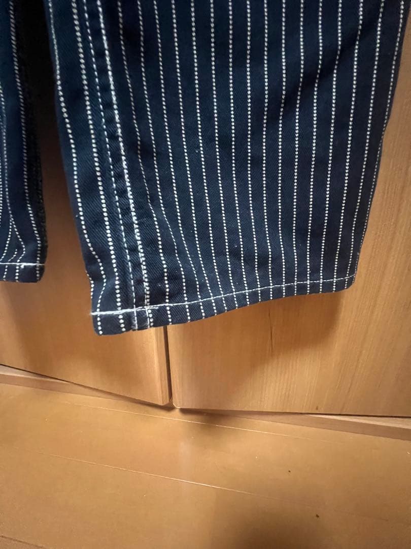 VANSON ウォバッシュストライプオーバーオール Mサイズ