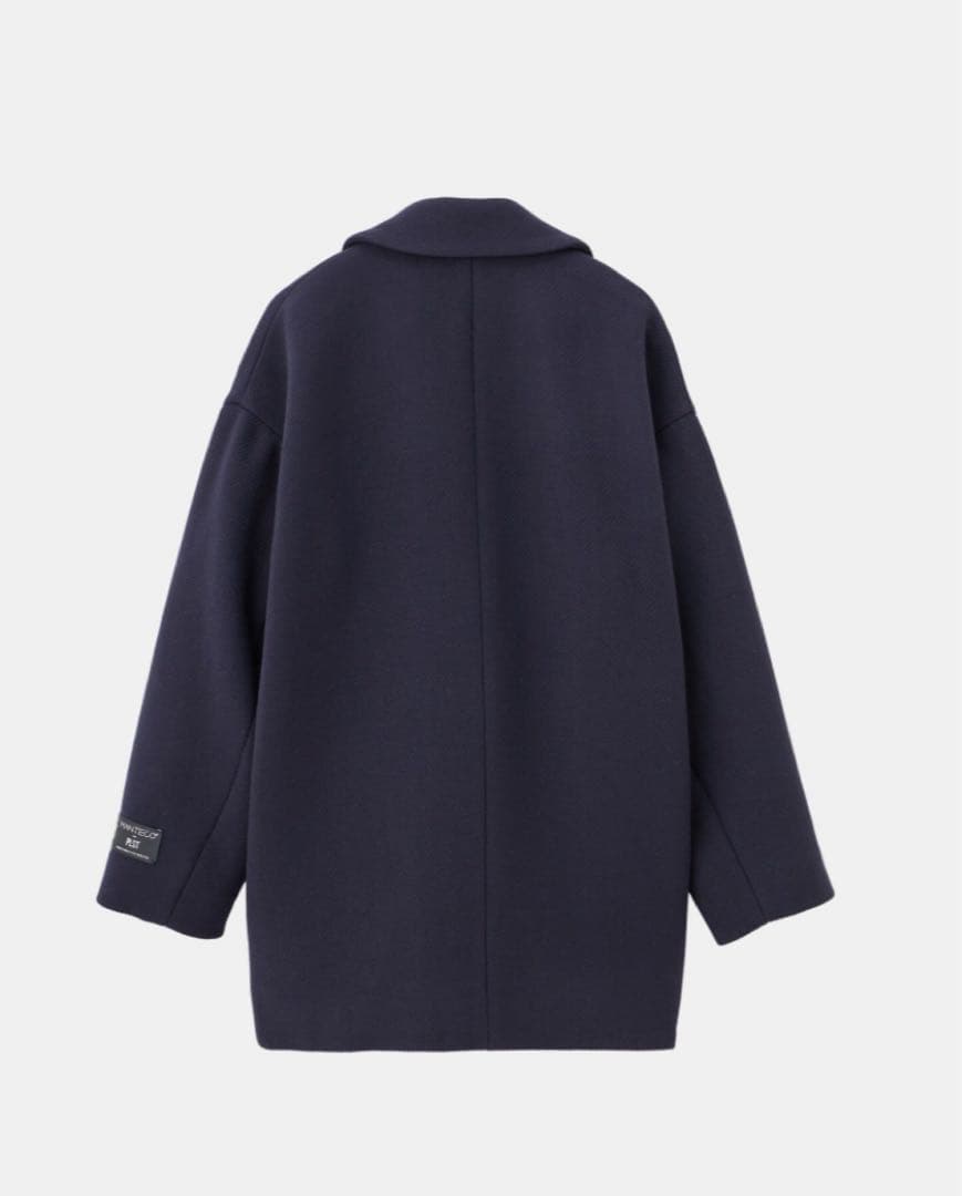 美品　PLST マンテココート　ネイビー　Sサイズ