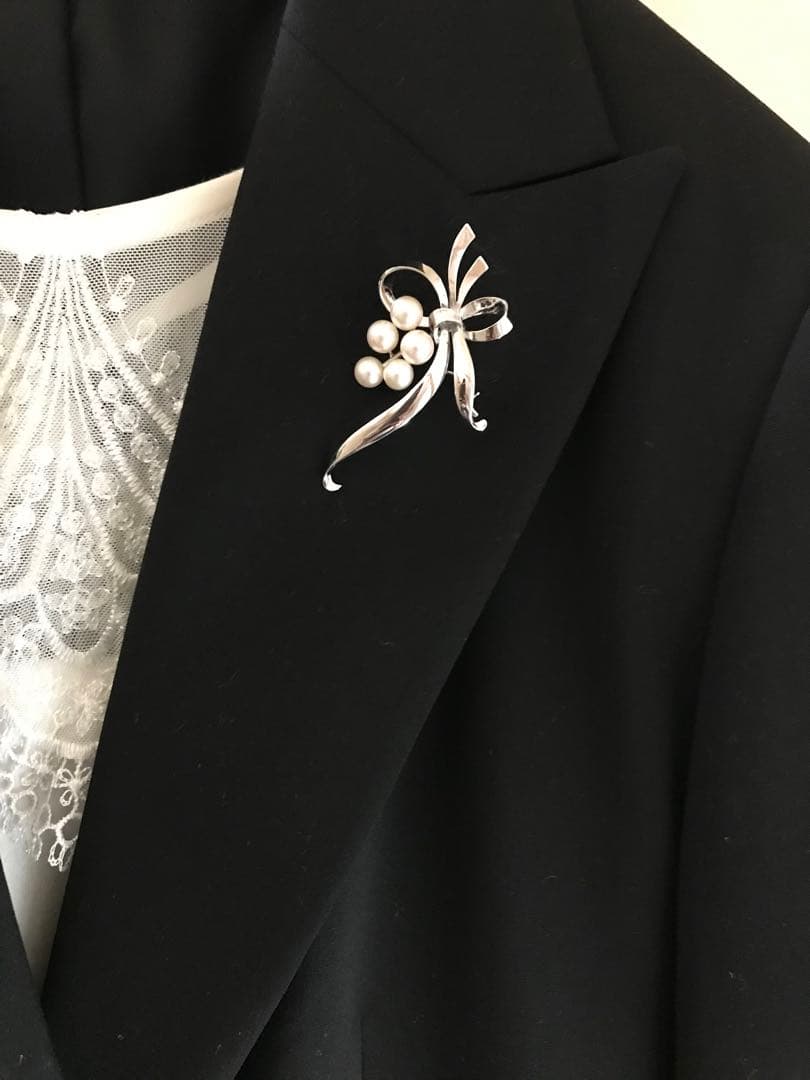 【美品☆】愛子様ご着用♡ ミキモト ロングセラー　パール　SV ブローチ　箱付き