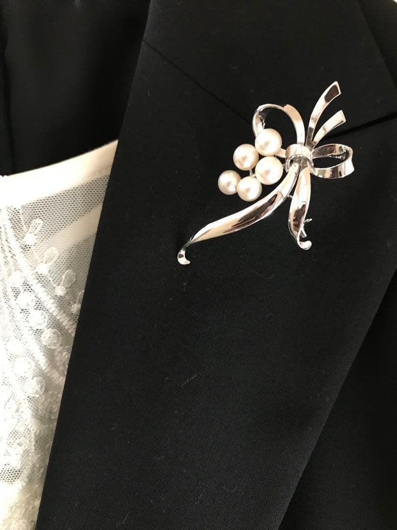【美品☆】愛子様ご着用♡ ミキモト ロングセラー　パール　SV ブローチ　箱付き
