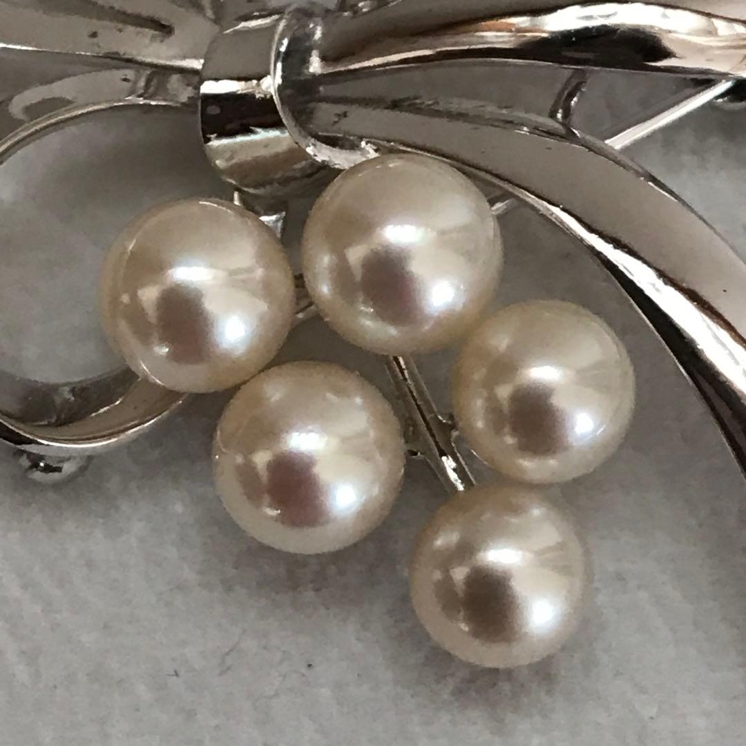 【美品☆】愛子様ご着用♡ ミキモト ロングセラー　パール　SV ブローチ　箱付き