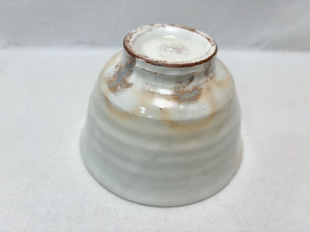 未使用 茶道具 清和窯 粉引 数茶碗 十客組 陶印 茶器 茶事 共布 共箱