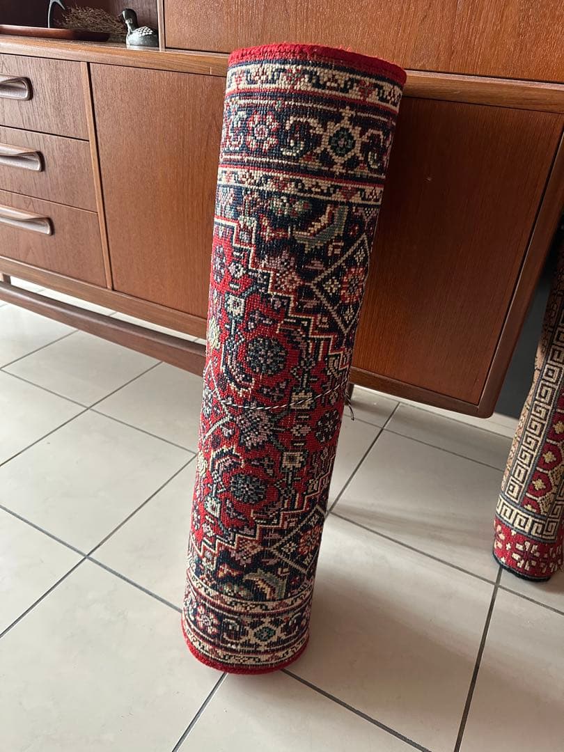 212×72 ヴィンテージラグ　手織　トライバルラグ