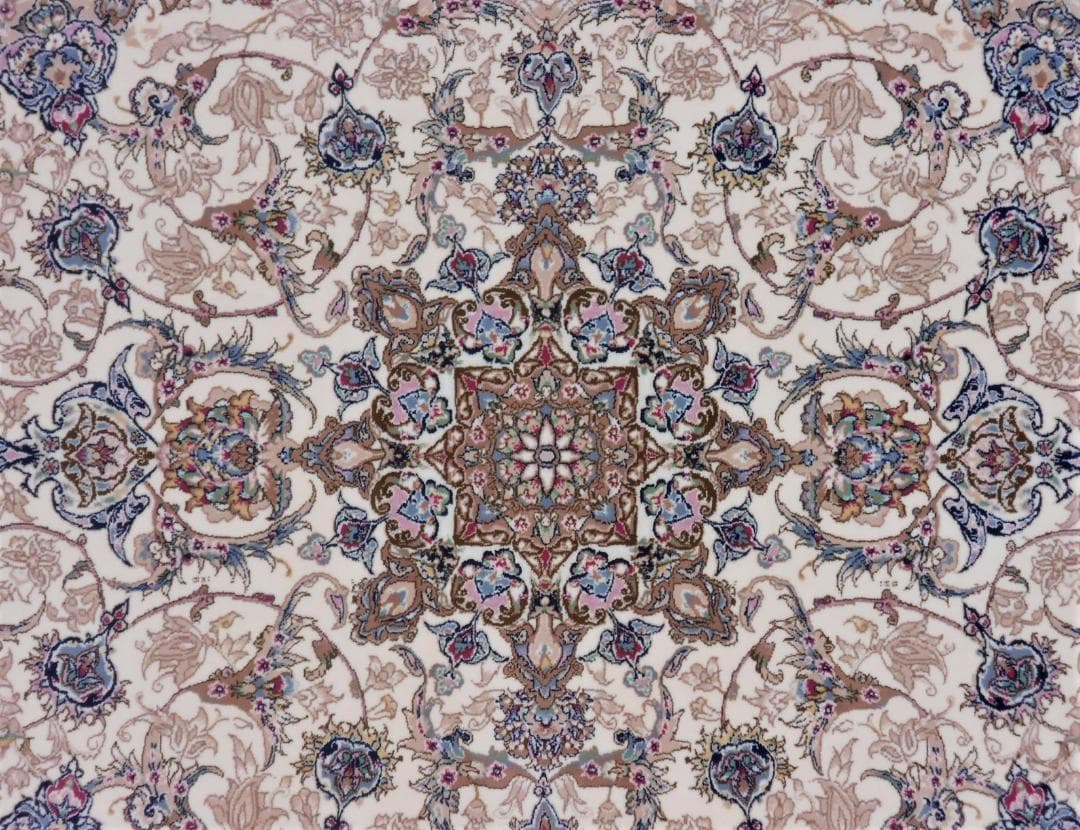 170万ノット！輝く、多色織絨毯！本場イラン産150×225cm -201051