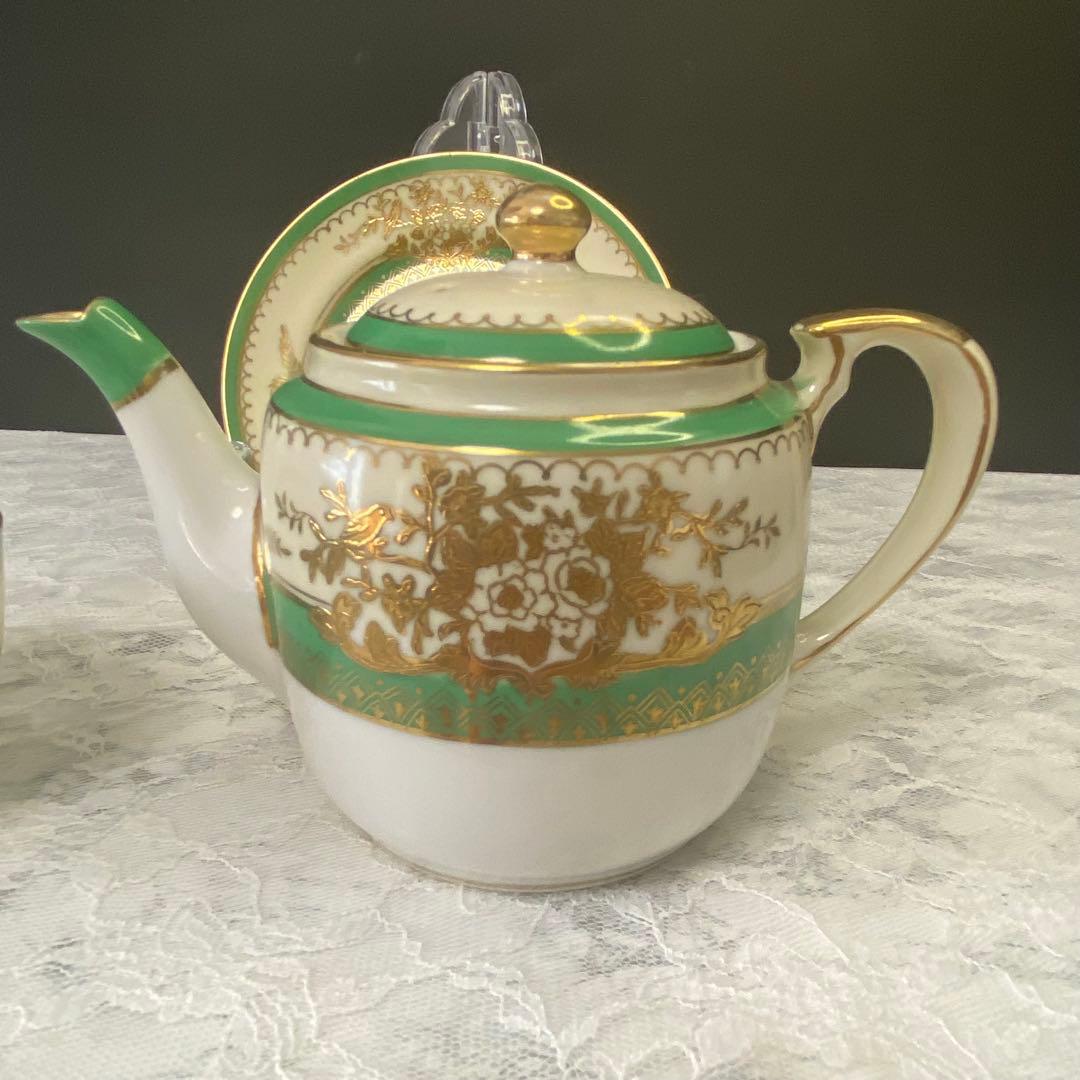 オールドノリタケ　ティーセット　金盛　カップ　ソーサー　プレート　英国　里帰り