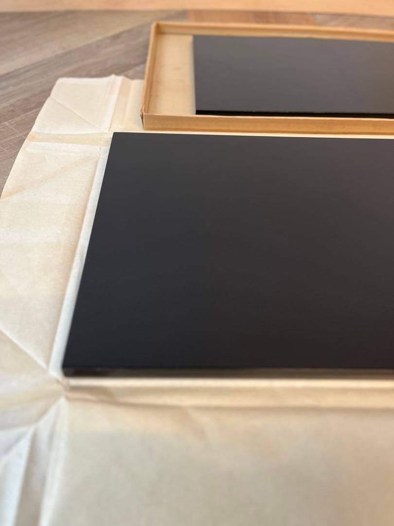 真塗　長板　大小　共箱　茶道具　塗師