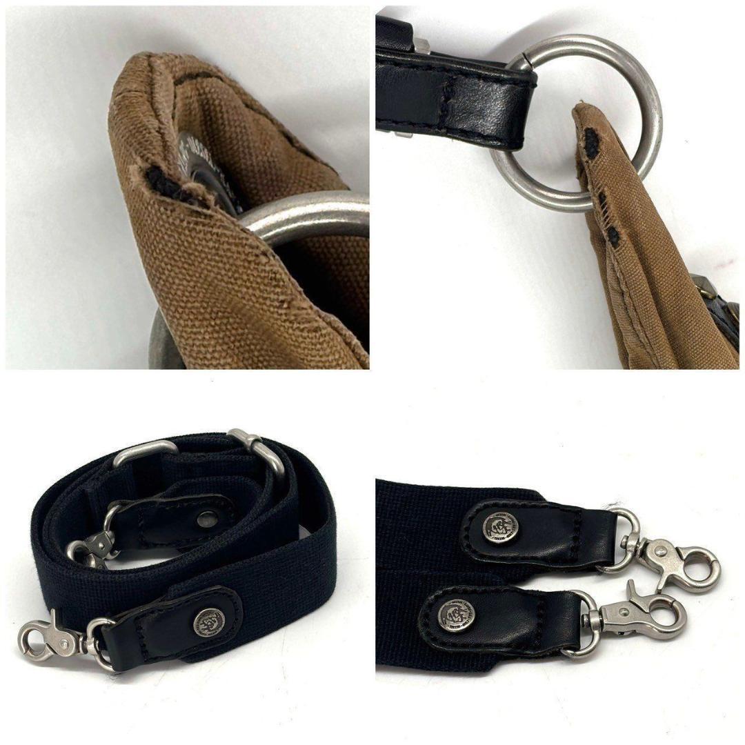 DIESEL　ショルダーバッグ 2WAY ワンショルダー ハーフムーン　ブラウン