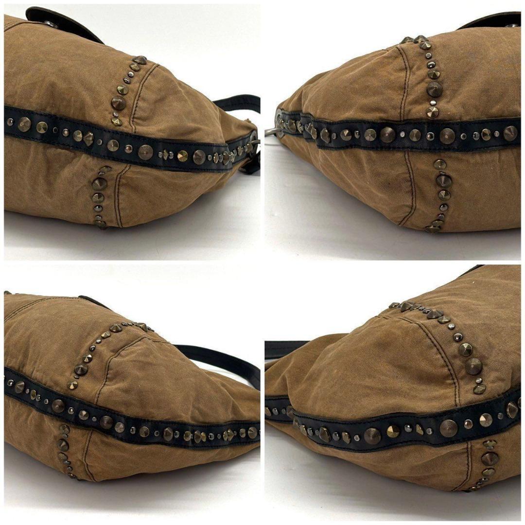 DIESEL　ショルダーバッグ 2WAY ワンショルダー ハーフムーン　ブラウン