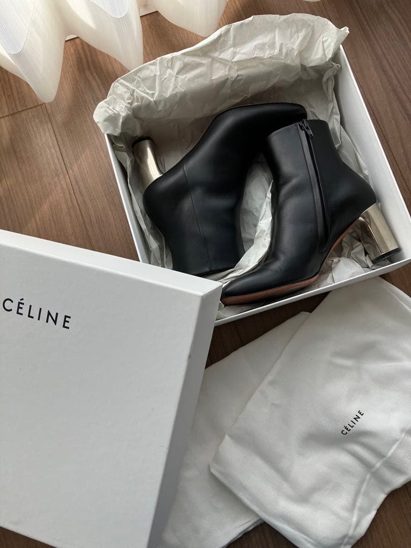 CELINE bambam メタルヒールショートブーツ　36