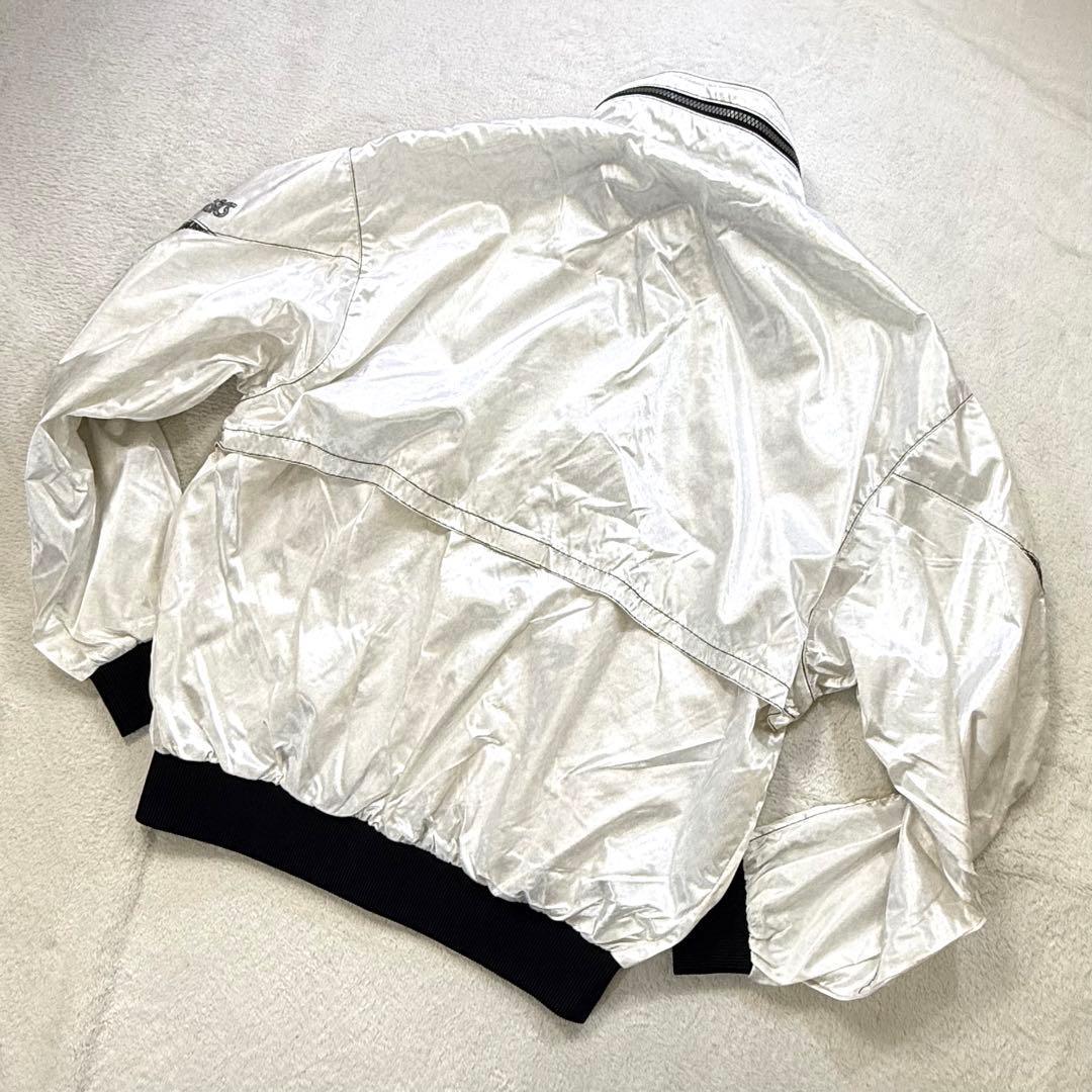 希少‼️90s ASICS セットアップ ウインドブレーカー 光沢 白 XL日本製