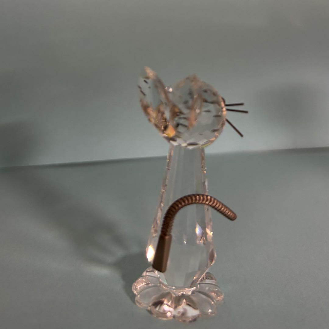 スワロフスキー、ネコ、ネズミ、ハリネズミの置物3点セット