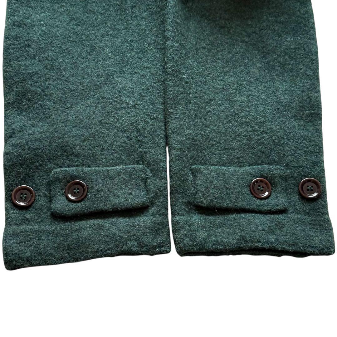 現行タグ 45r フロート縮絨のPコート ダブル ジャケット R刺繍 グリーン