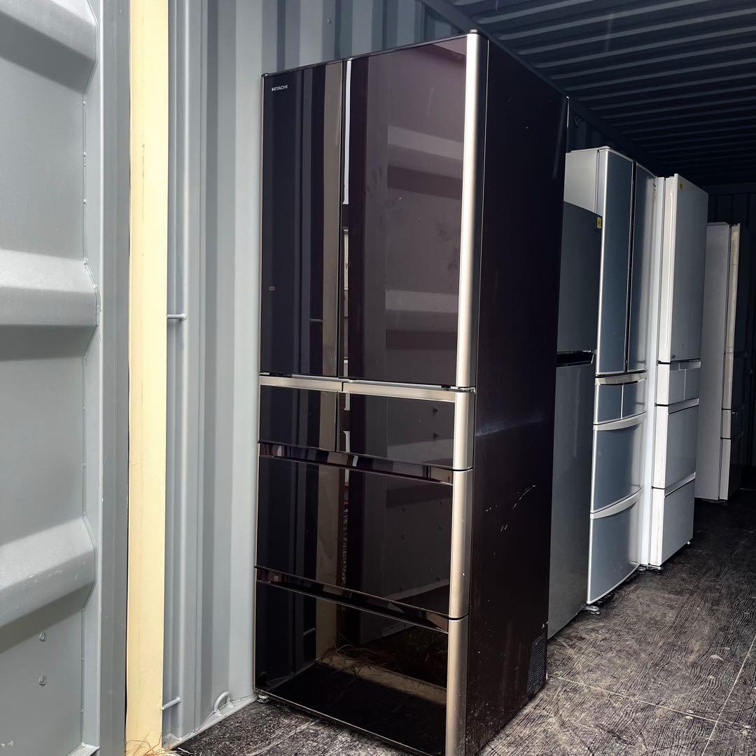 41取付無料！日立真空チルド搭載 スタイリッシュブラウン6ドア冷蔵庫！洗濯機