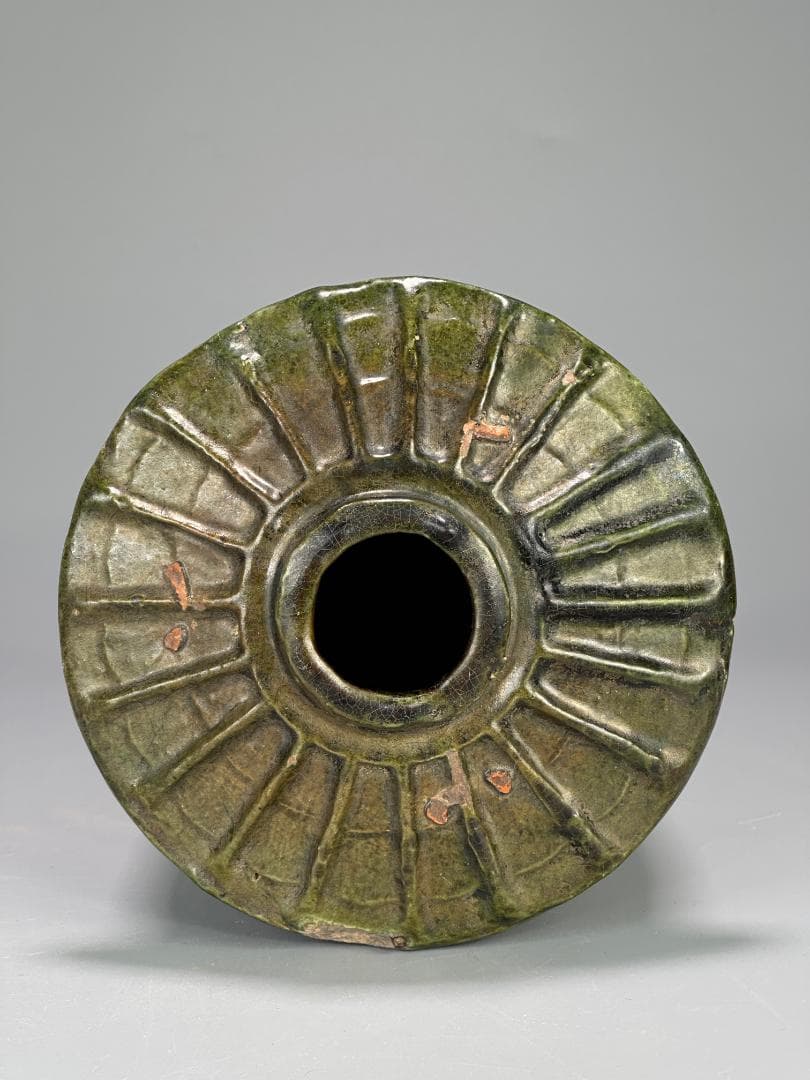 中国古代美術　東漢　漢時代　緑釉陶倉　穀倉形器　三足　出土古陶　唐物　古物保証