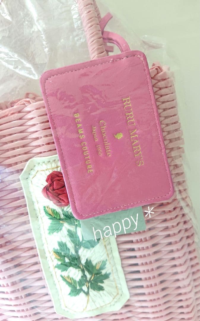 【新品タグ付き】ルルメリー × ビームス 手刺繍のかごバッグ (小)