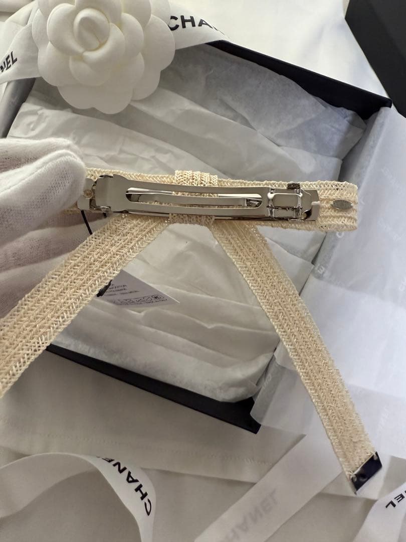 【新品☆箱/ショッパー付き】CHANEL バレッタ リボン