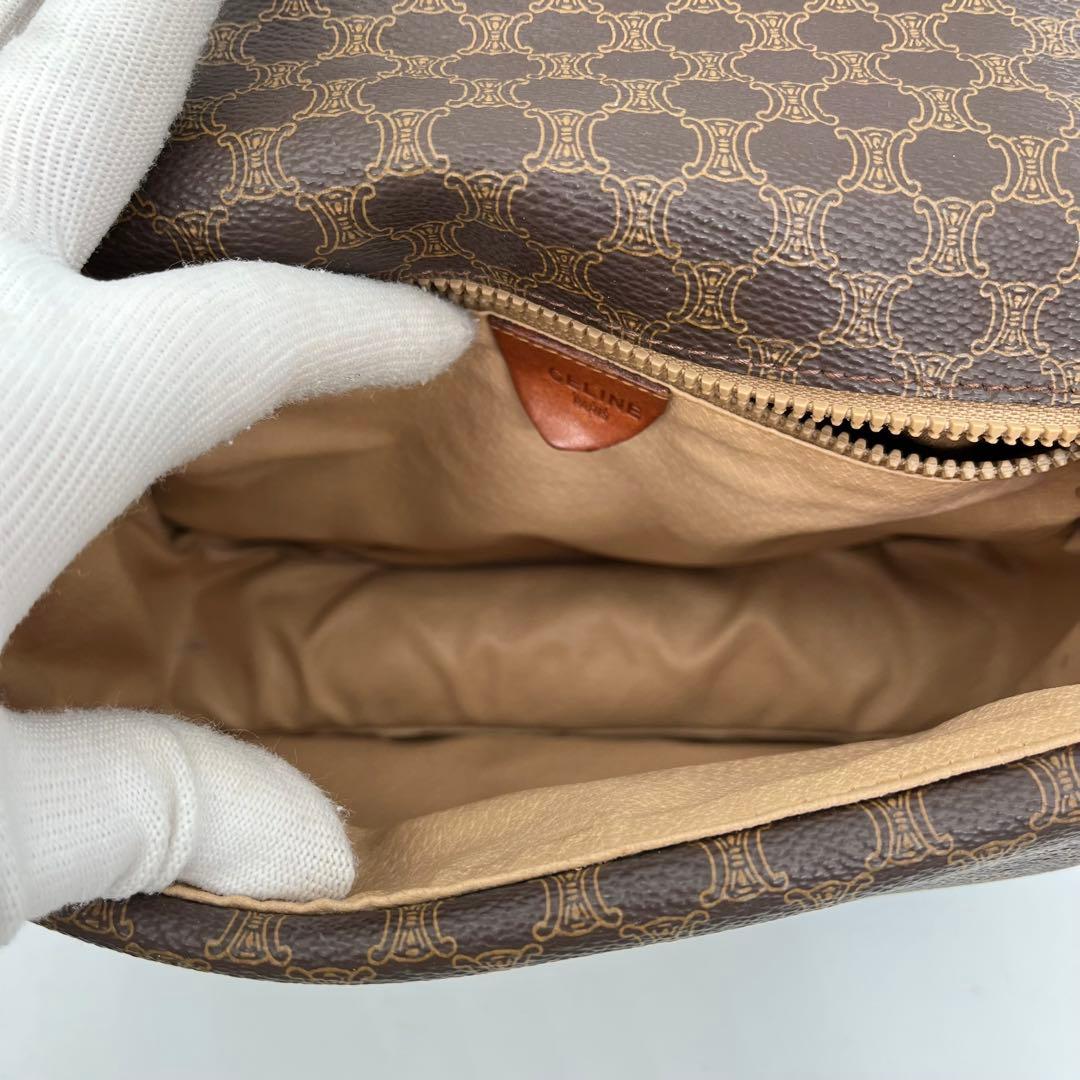 セリーヌ ショルダーバッグ ポシェット 斜めがけ マカダム柄 トリオンフ PVC