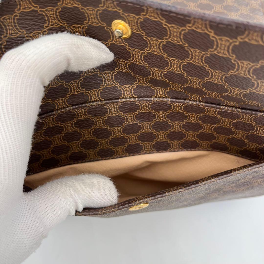 セリーヌ ショルダーバッグ ポシェット 斜めがけ マカダム柄 トリオンフ PVC