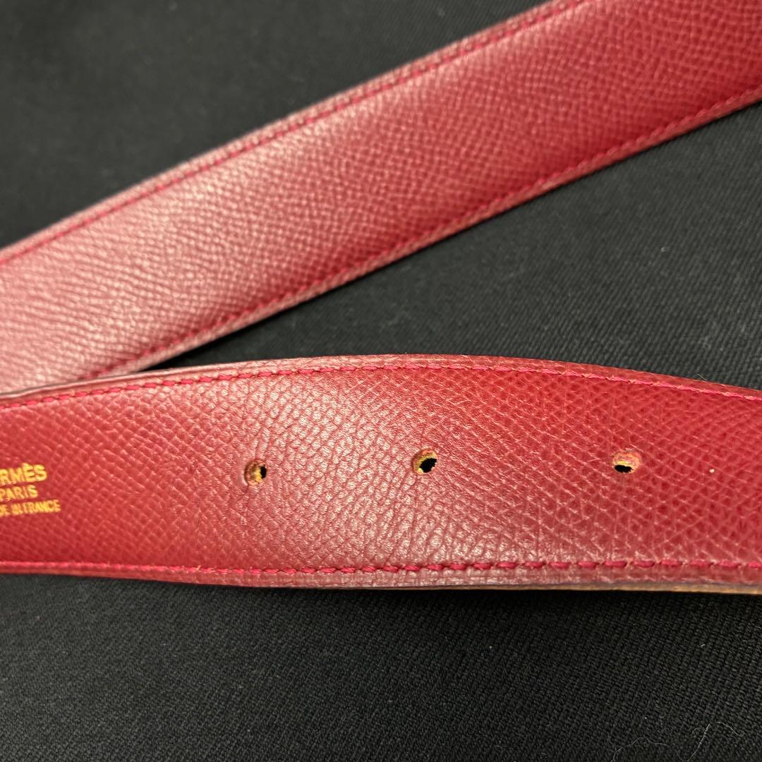 美品　 エルメス コンスタンス レザー ベルト レディース リバーシブル