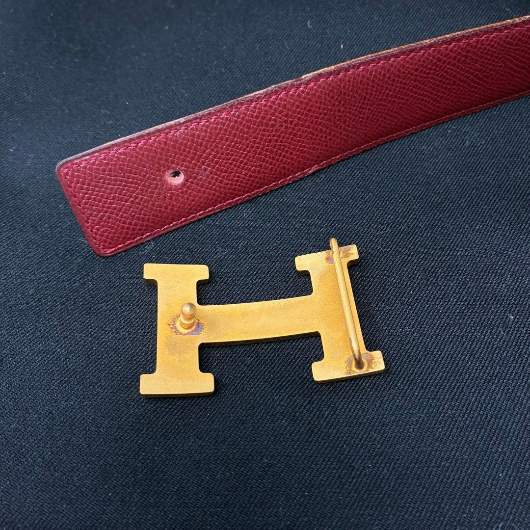 美品　 エルメス コンスタンス レザー ベルト レディース リバーシブル