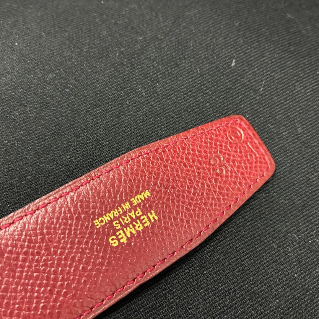 美品　 エルメス コンスタンス レザー ベルト レディース リバーシブル