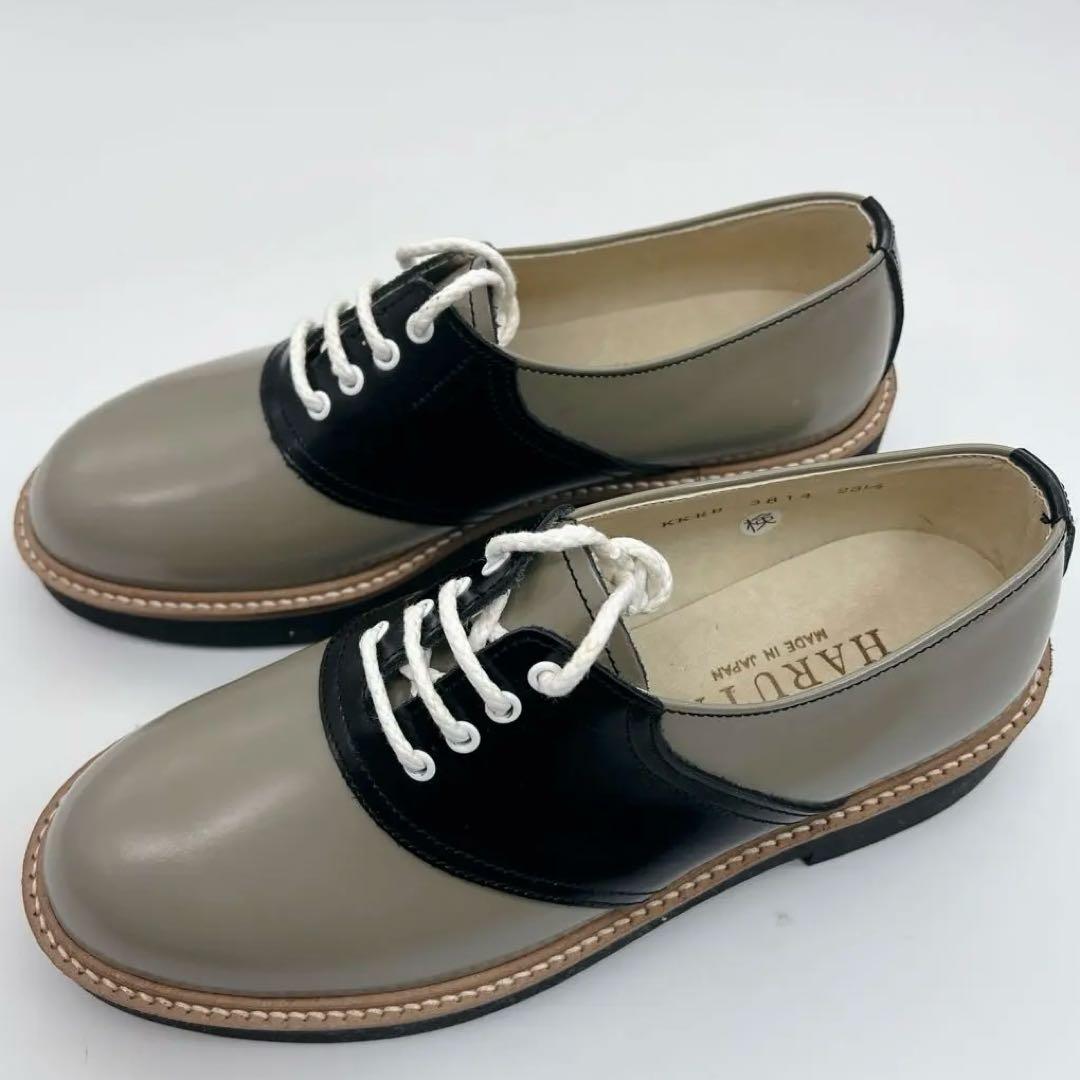 【未使用級】ハルタ 【23.5】 HARUTA サドルシューズ