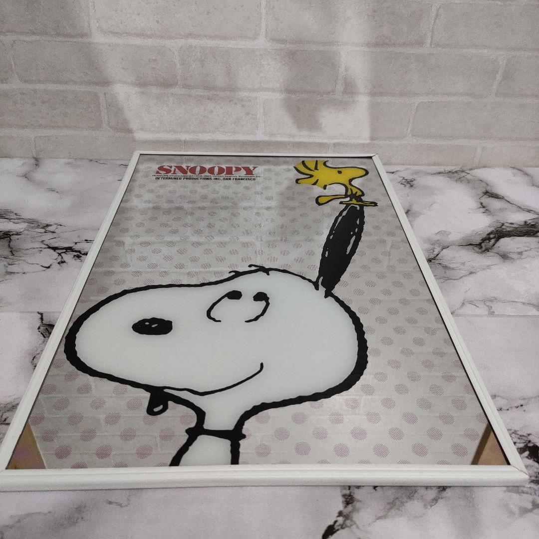 【昭和レトロ】SNOOPY スヌーピー パブミラー スヌーピー＆ウッドストック