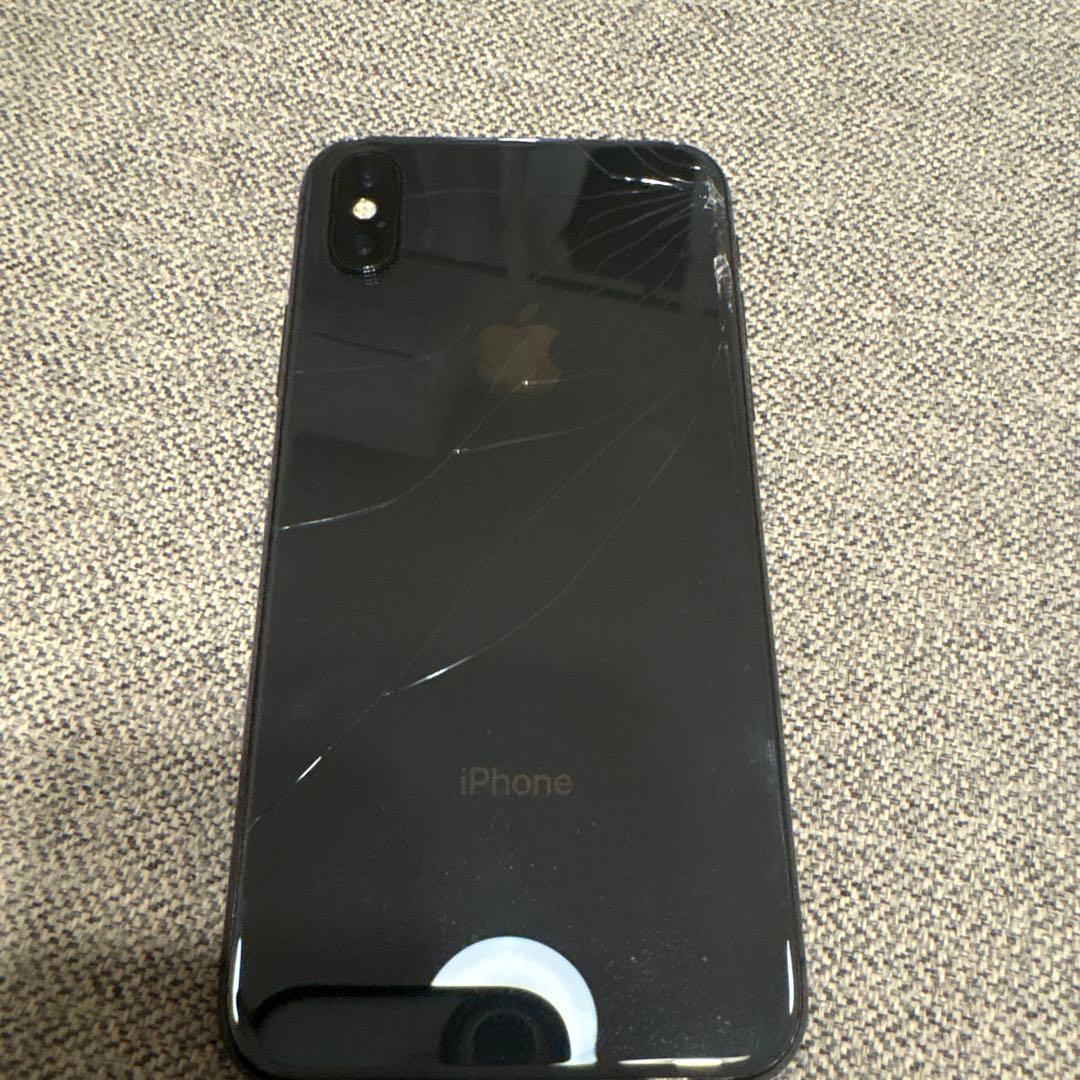 iPhone X ブラック 背面ひびあり
