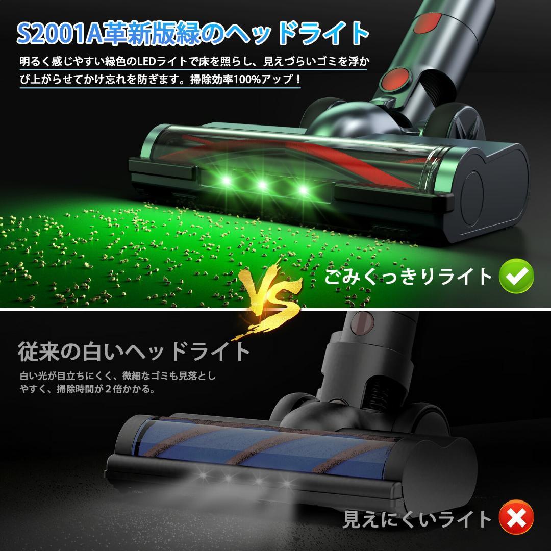 掃除機 50Kpa強力吸引 65分連続稼働＆自立式 コードレス