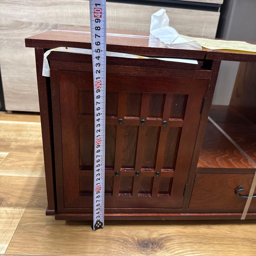 未使用保管品　折りたたみ式 お茶のみワゴン　アンティーク　レトロ　昭和