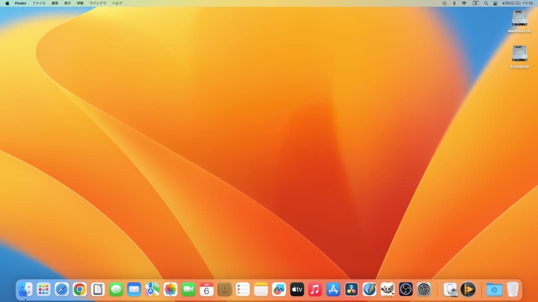 Mac mini (Late 2014) SSD化 Ventura（OCLP）