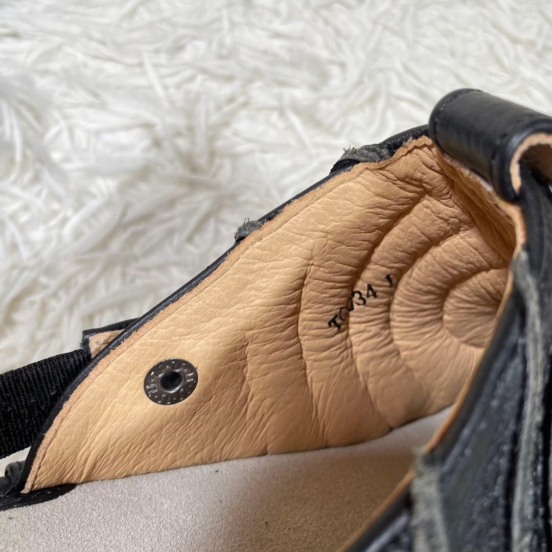 エスタシオン　未使用級　グルグルモチーフ 2wayサボサンダル　レザー　L 黒