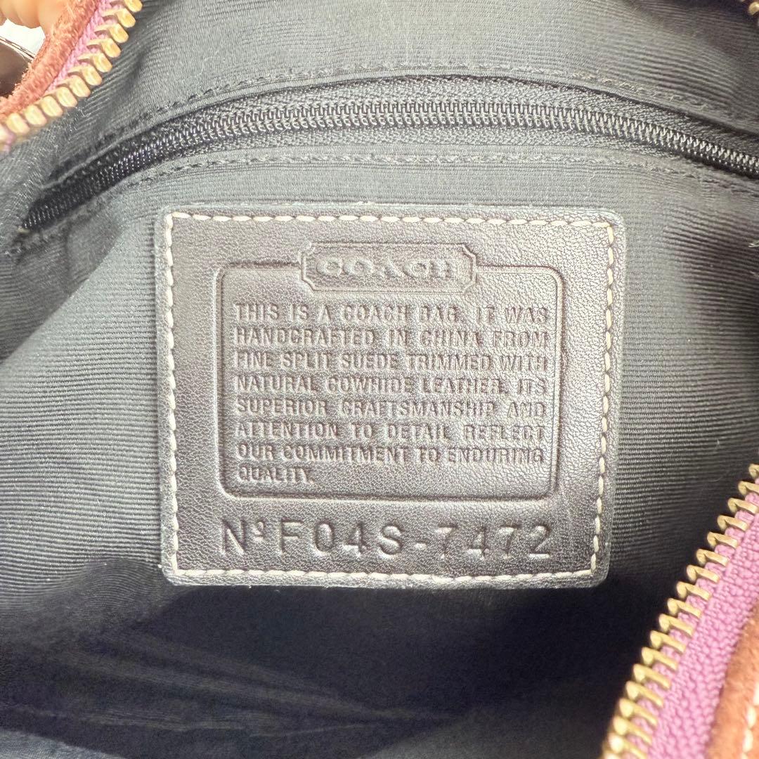 バッグ Vintage Coach Hampton Suede Hobo Bag