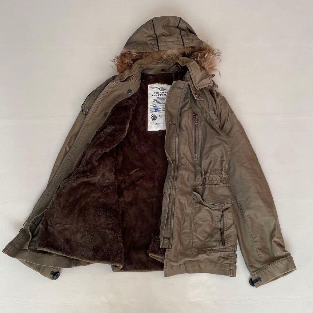 y2k 平成 00s モッズコート ファーフード　PPFM