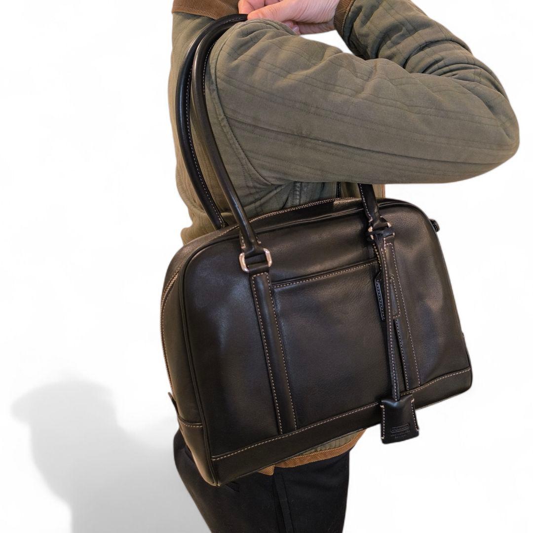 美品✨ COACH ハンドバッグ ブラック レザー ショルダーバッグ コーチ