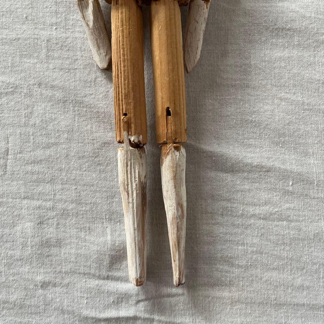 アンティーク　ペグドール　ウッデンドール