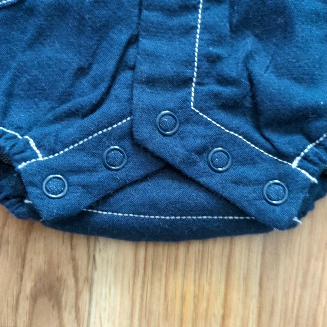 90サイズ　ピングー＆ピンガ ＆ロビフード付きシャツ・デニムカバーオール・靴下