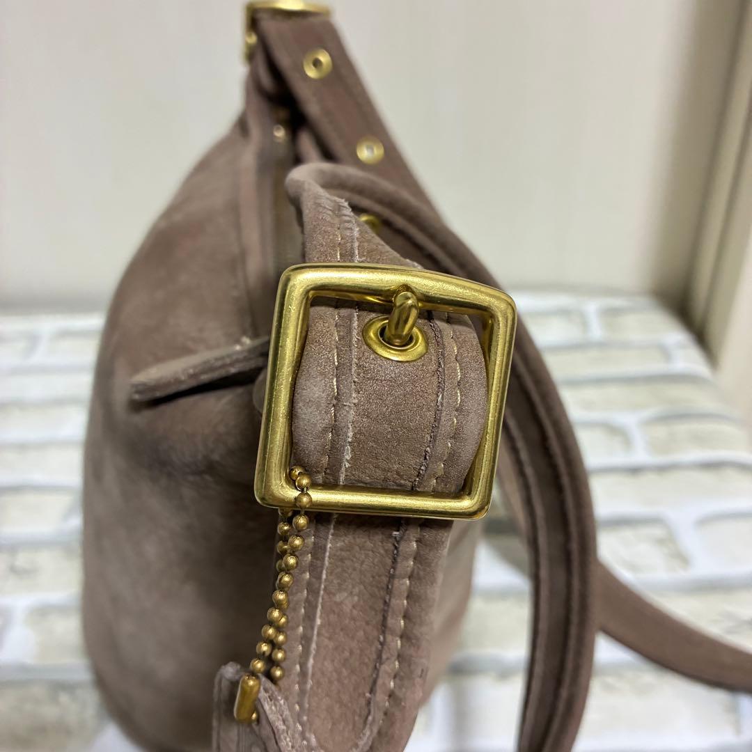 【希少品✨️】オールドコーチ ミニショルダーバッグ レザー 巾着型 円型 4954