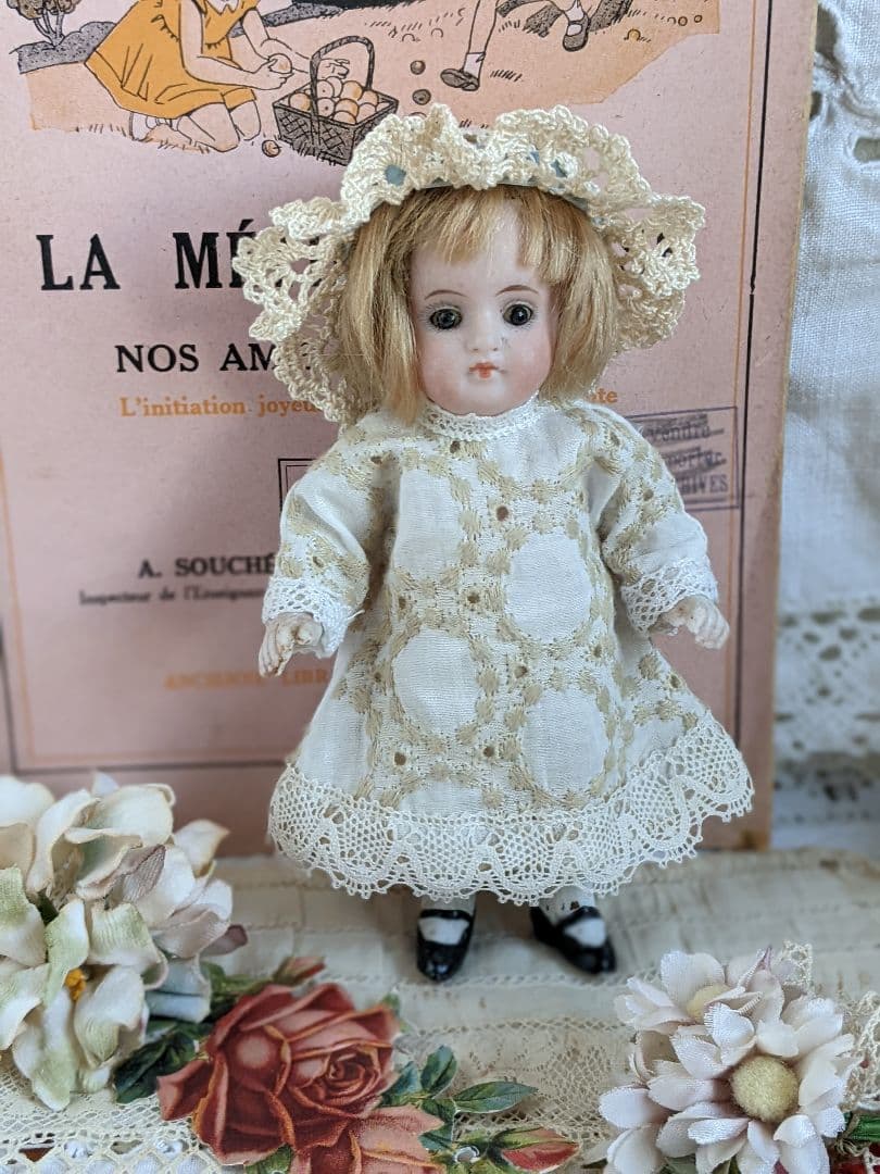 【s】アンティークビスクドール　ミニョネット　ケストナー150 　２体セット