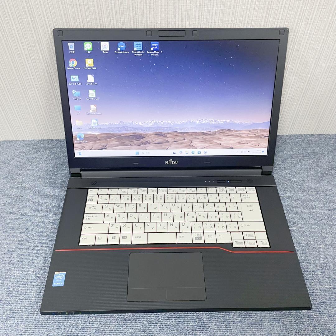 富士通　i5　ノートパソコン　Windows11　オフィス付き　爆速SSD搭載