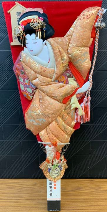 羽子板のみ　28号　弥生　押し絵