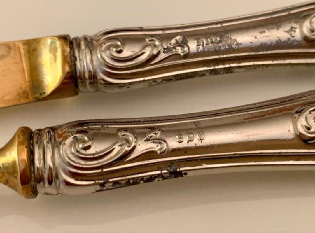 ドイツ　アンティーク ゾーリンゲン　シルバー800 デザート　フォークとナイフ