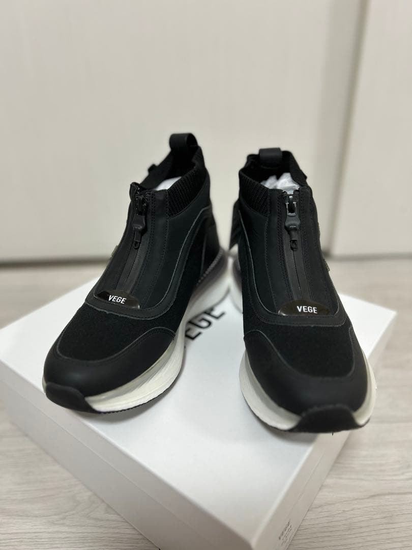 VEGE M-2100 VEGA ブラック ハイカットスニーカー　ヤマダヤ　38