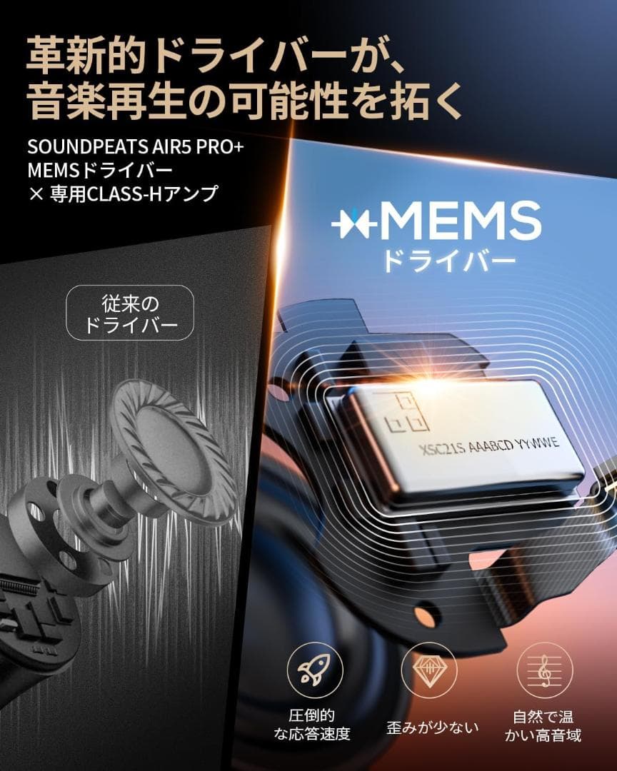 SOUNDPEATS Air5 Pro＋完全ワイヤレスイヤホン